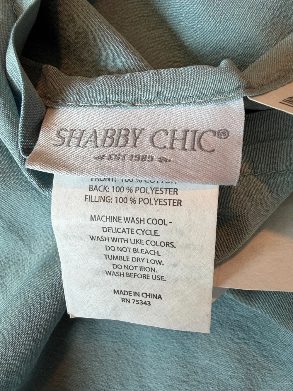 Shabby Chic Aqua Blue Gauze Cotton Throw with Fringe